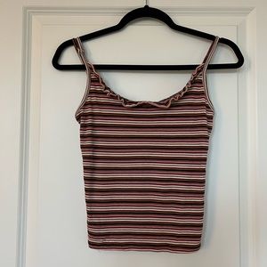 Adjustable striped tank top